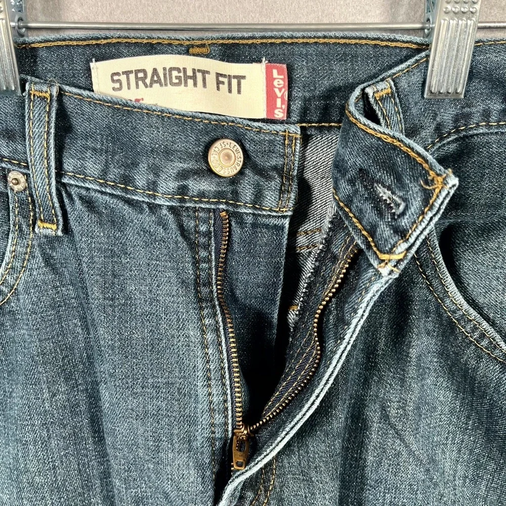 Levi's 505 Jeans Mens 3x30 Blue Denim 100% Cotton Medium‎ Wash Straight Fit